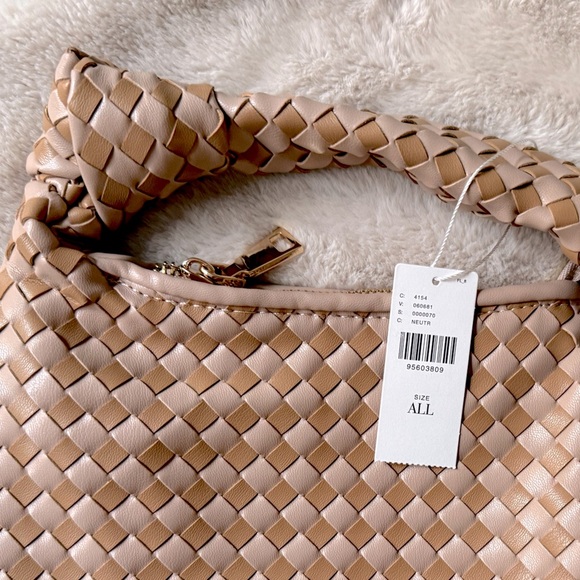 NWT The Brigitte Satchel by Melie Bianco: Check Edition Neutral - Picture 5 of 10